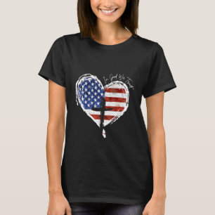 I Gud Vi Litar Oss Flagga Hjärta Kristet Citat Til T Shirt