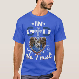 I Gud vi litar på, Eagle American Flagga Premium T Shirt
