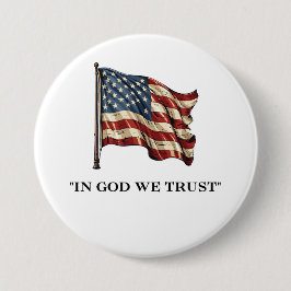 I Gud Vi Litar USA Patriotisk Knapp