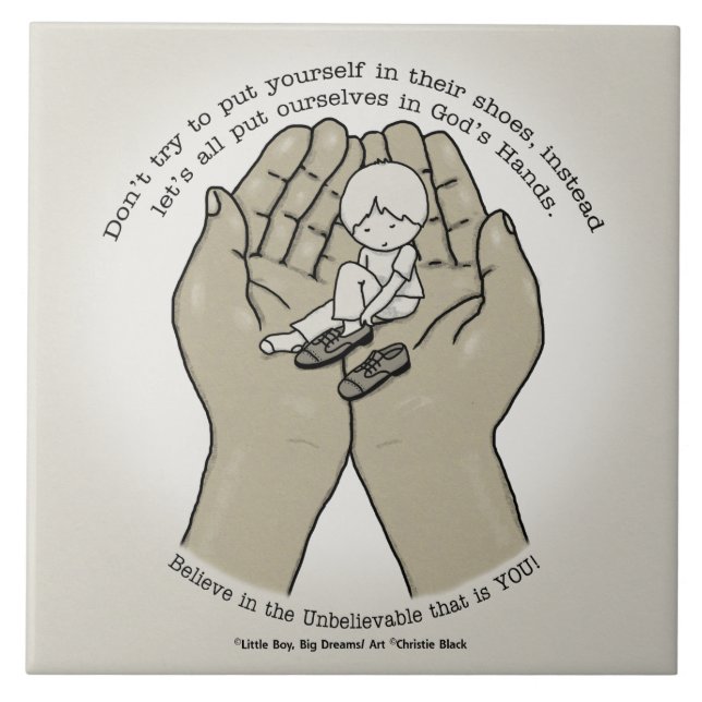 I Guds Händer Kakelplatta (Framsidan)