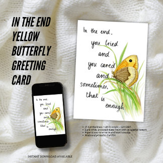 I Gulten finns ett Butterfly Greeting Card Kort