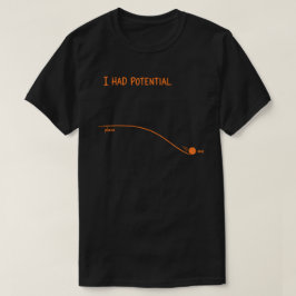 I Had Potential Funny Sarcastic Minimalist Decline T Shirt