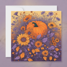 I Halloween Garden Flat Card-inbjudan