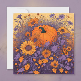 I Halloween Garden Flat Card-inbjudan