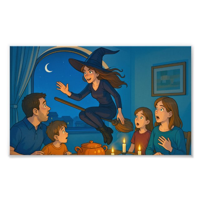 I Halloween välkomnar vi häxor! Fototryck (Framsidan)
