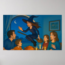 I Halloween välkomnar vi häxor! Poster