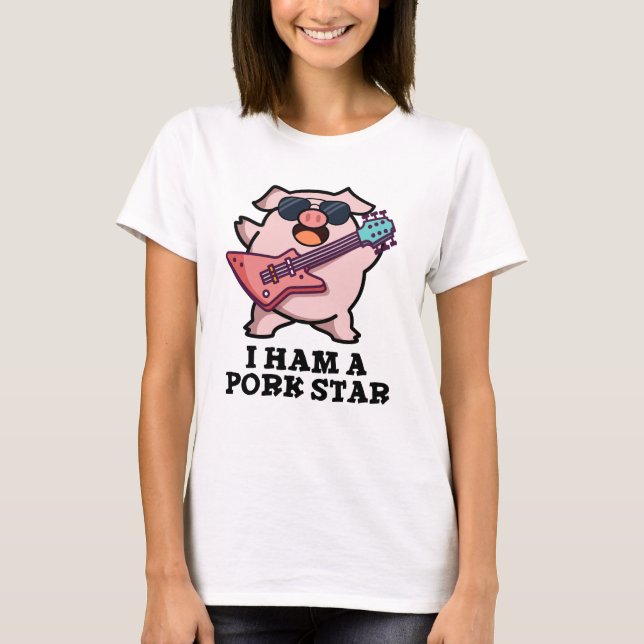 I Ham A Gris Star Funny Rockstjärna Gris Pun T Shirt (Framsida)