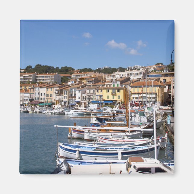 I hamnen i Cassis by. Fiske och Magnet (Framsidan)