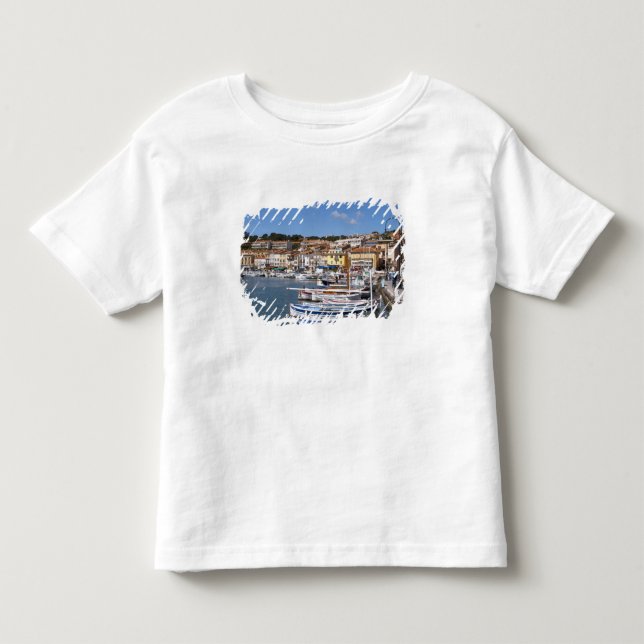 I hamnen i Cassis by. Fiske och Tröja (Framsida)