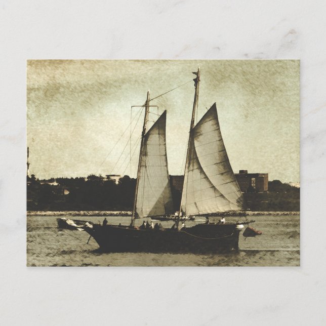 I hamnvykortet vykort (Framsida)