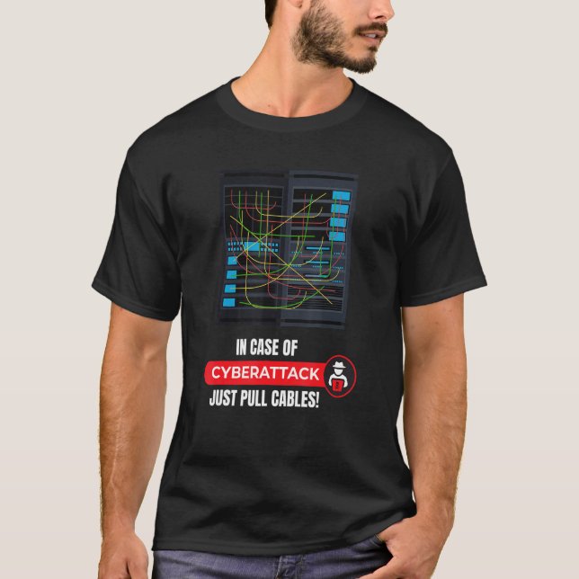 I händelse av cyberattack I hackare kod hacking de T Shirt (Framsida)