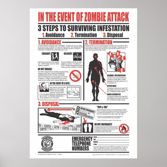 I HÄNDELSE AV ZOMBIE ATTACK (DELUXE VERSION) POSTER (Framsidan)