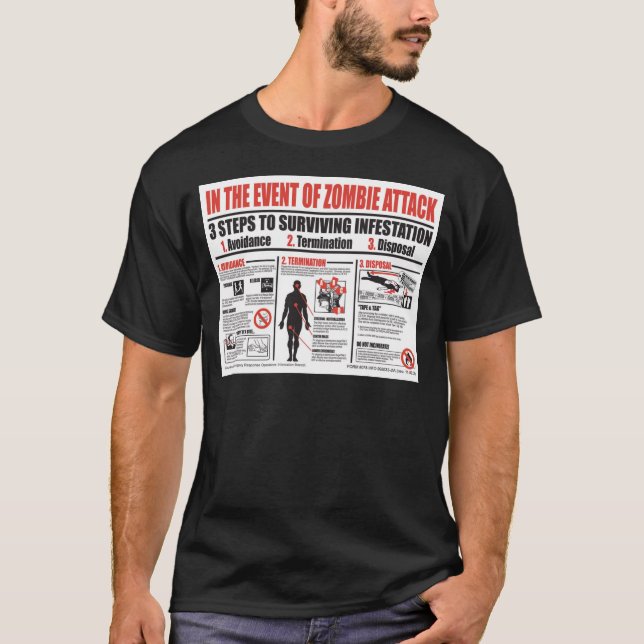 I händelsen av Zombieattack: T-SKJORTA Tee Shirt (Framsida)