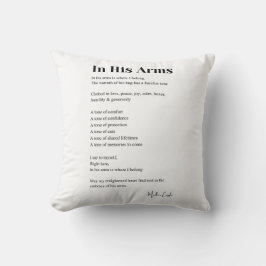 I hans arm poetry decor kudde