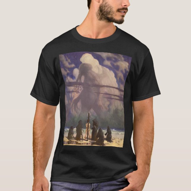I hans hus på R'lyeh död Cthulhu väntandreamin Tee (Framsida)