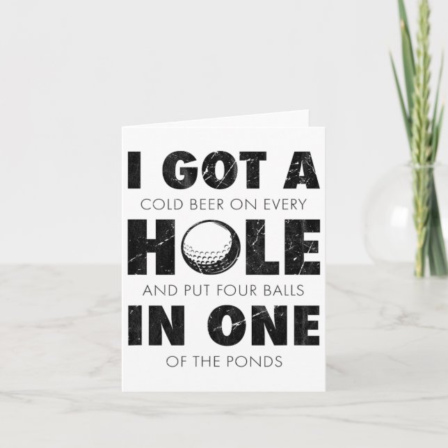 I Har A Hål i en Golfplatta Manar Golfing Kort (Framsida)