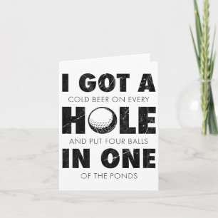 I Har A Hål i en Golfplatta Manar Golfing Kort