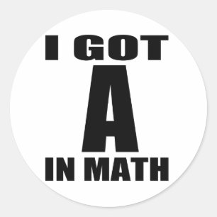 I Har A i matematik Runt Klistermärke