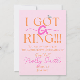I Har a Ring - Tropical Bachelorette Itinerary Inbjudningar