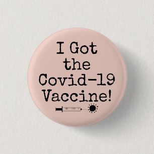 I Har av Covid 19- vaccinet Simple Light Rosa Knapp