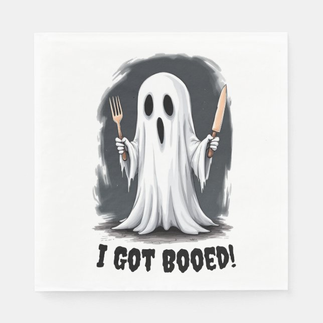 I Har Booed Halloween Ghost Pappersservett (Framsidan)