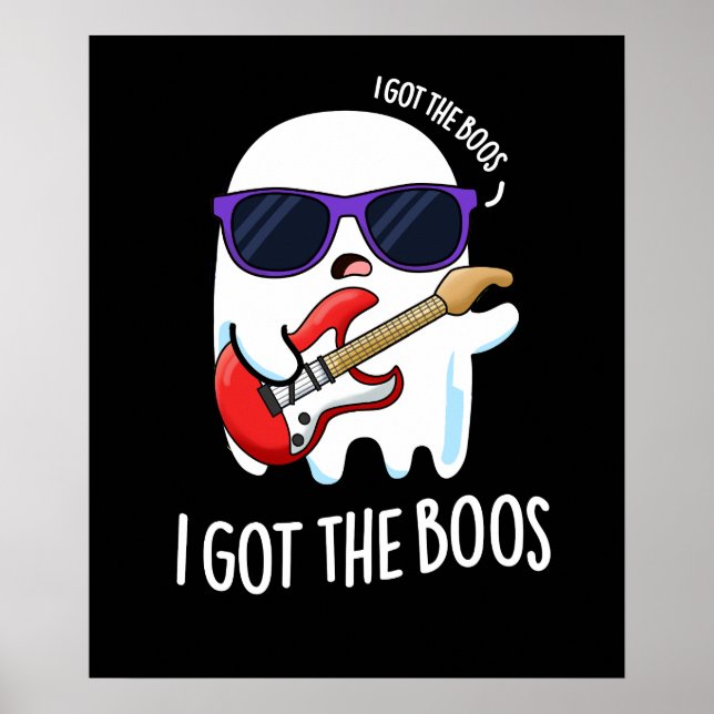 I Har Boos Funny Music Ghost Pun Mörk BG Poster (Framsidan)
