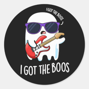I Har Boos Funny Music Ghost Pun Mörk BG Runt Klistermärke