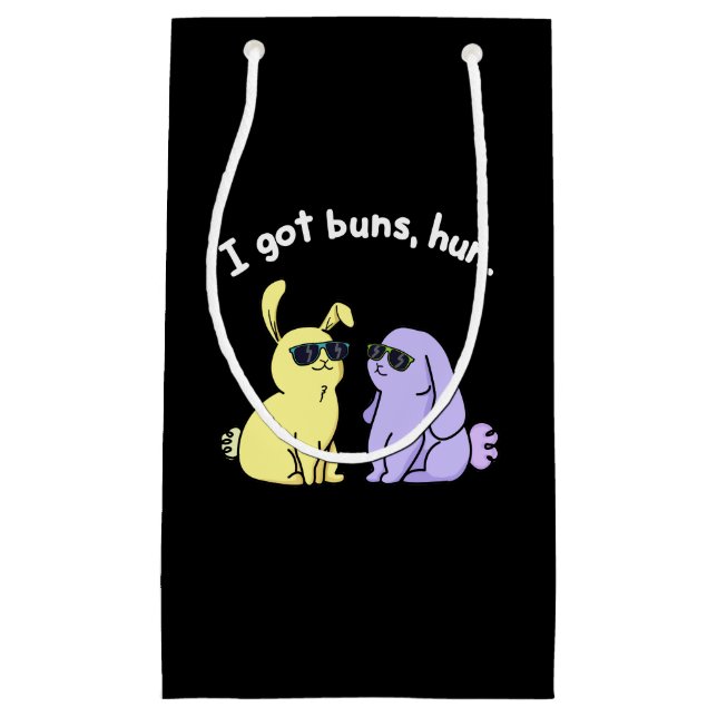 I Har Buns Hun Funny Bunny Rabbit Pun Mörk BG (Framsidan)