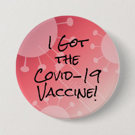 I Har Covid-19 Vaccine Rosa Gradient Ombre Knapp