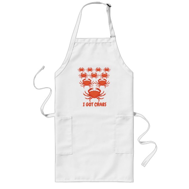 I Har Crabs Long Apron Långt Förkläde (Framsidan)