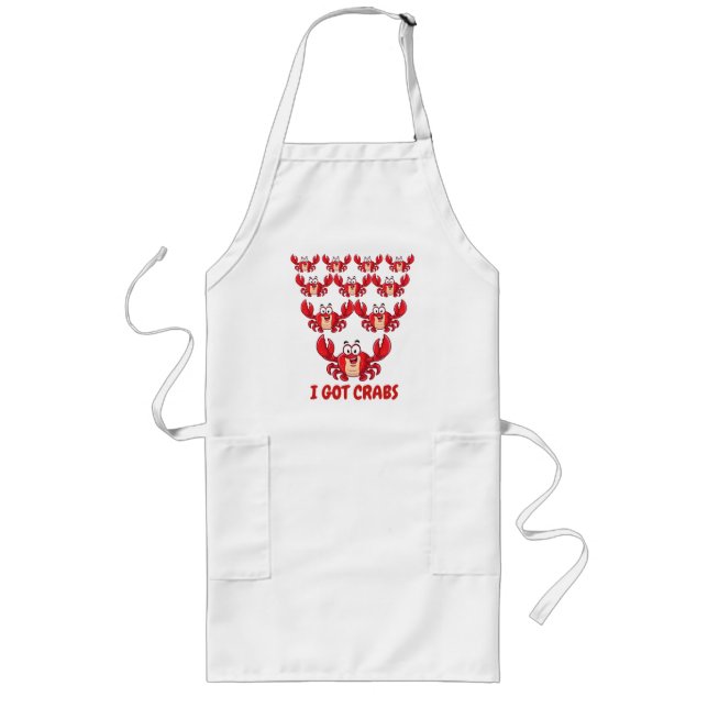 I Har Crabs Long Apron Långt Förkläde (Framsidan)