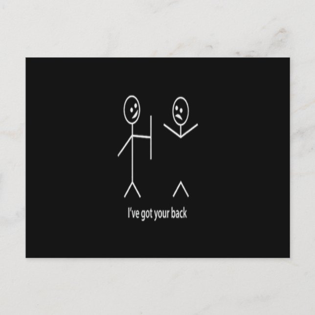 I Har din Stick figur-Vänskap-grafik.pn. Vykort (Framsida)