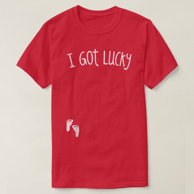 I Har Lucky, Funny Cute St. T Shirt (Design framsida)