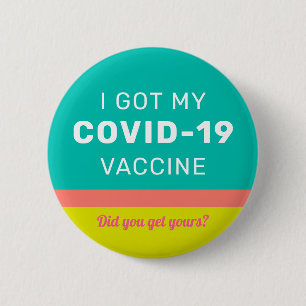 I Har min COVID-19 Vaccinerad lutningsbelysning Knapp