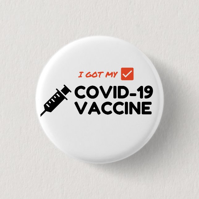 "I Har My COVID-19 Vaccine" Pin Knapp (Framsida)