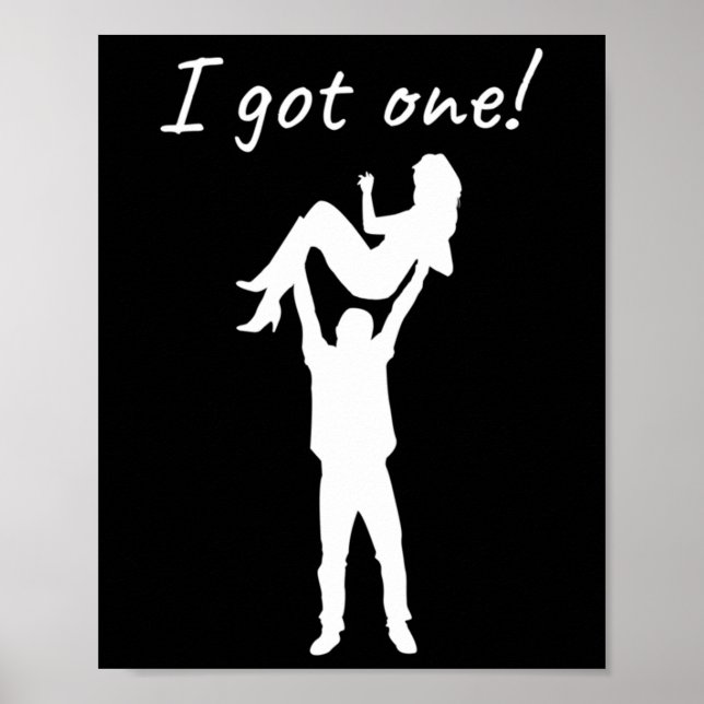 I Har One Funny Bride Groom Bachelor Bröllopsfest Poster (Framsidan)