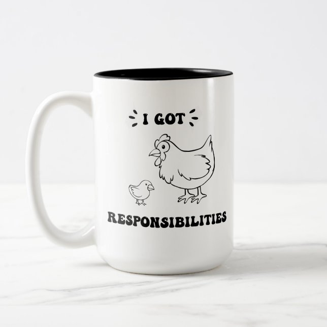 I Har Responsibility Funny Angelica Quote Rugrat Två-Tonad Mugg (Vänster)