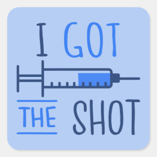 I Har Shot III - vaccinerat ProVaccin Fyrkantigt Klistermärke