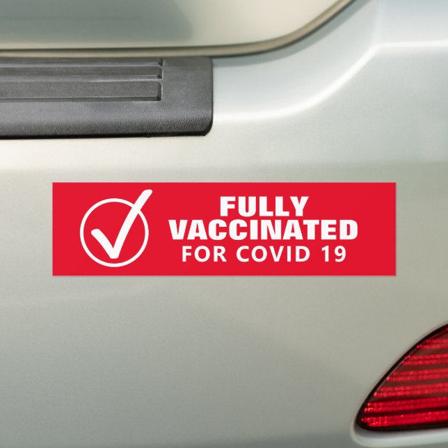 I har som vaccinerats mot kovid pro vaccination bildekal (På Bil)
