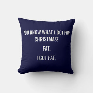 I HAR TJOCK FÖR CHRISTMAS FUNNY PILLOW KUDDE
