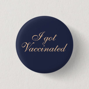 I har Vaccinerad Elegant Script Bröllop   Knapp