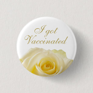 I har Vaccinerad Gul ros Blommigt Bröllop Butto Knapp