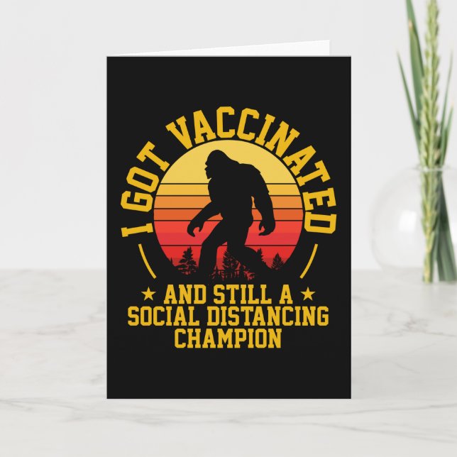I HAR VACCINERAT | Bigfoot Retro Kort (Framsida)