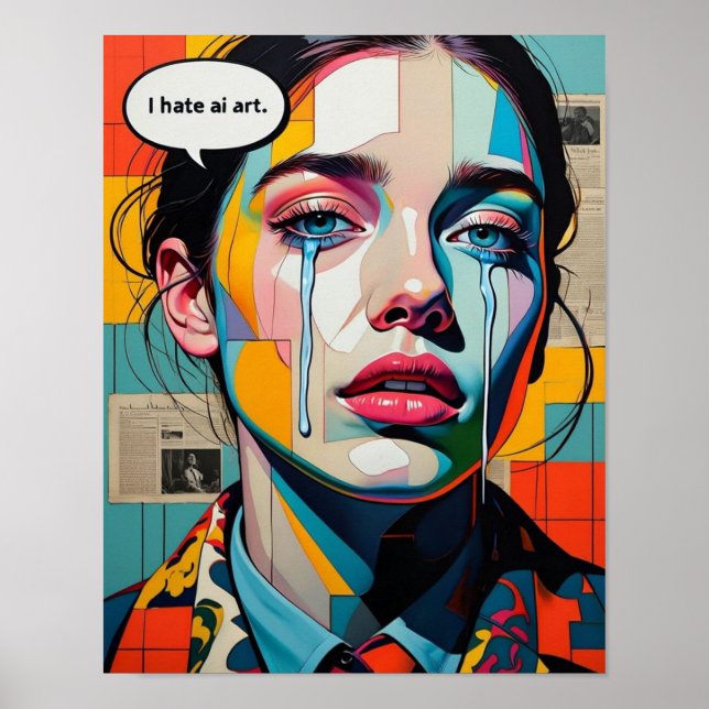 "I Hate AI Art. 6 Poster (Framsidan)