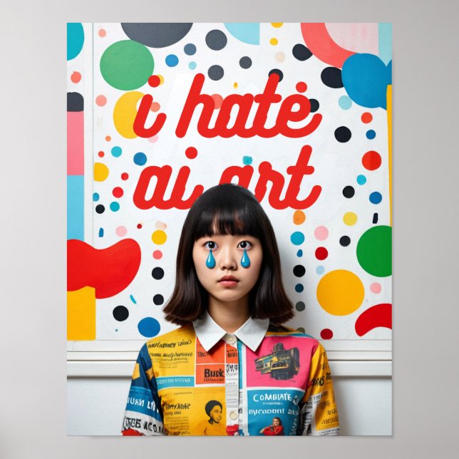 "I Hate AI Art-serie 6" Poster (Framsidan)
