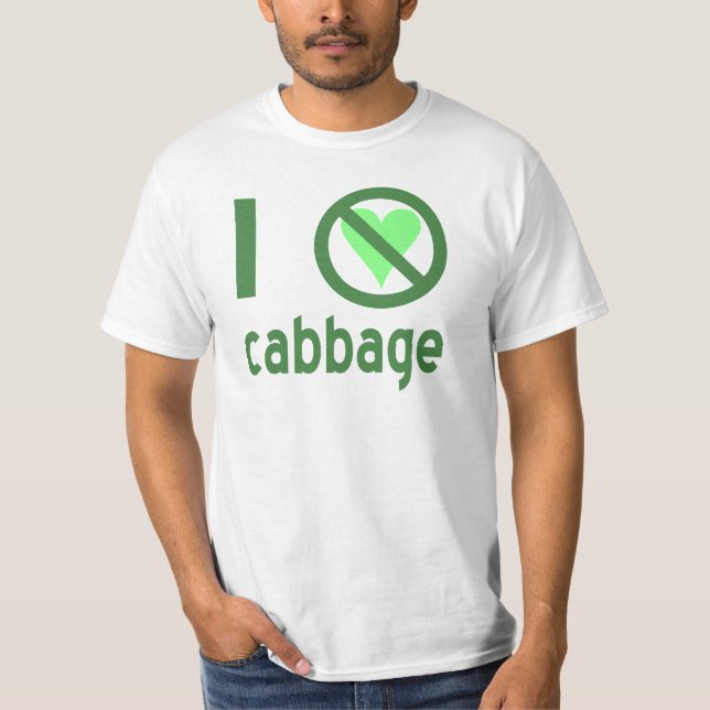 I Hate Cabbage T-shirt (Framsida)
