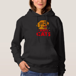 I Hate Cats Puppy Älskare Hund Ord Animal T Shirt