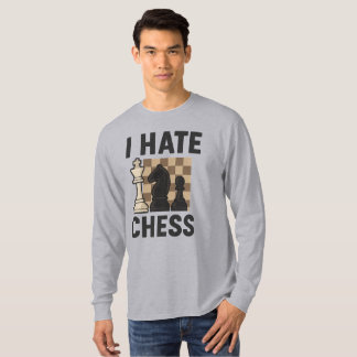I Hate Chess long sleeve - vivid print T Shirt