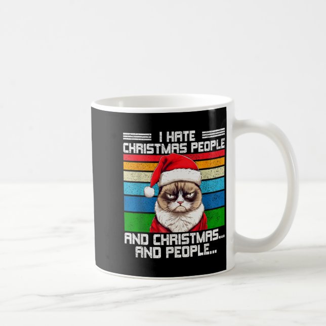 I Hate Christmas Holidays Haters Black Uni-adults  Kaffemugg (Höger)