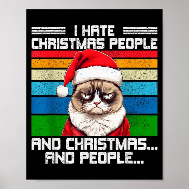 I Hate Christmas Holidays Haters Black Uni-adults  Poster (Framsidan)
